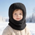 thumbnail image 5 of NOLDARES Kids Winter Balaclava Trapper Hat Toddler Outdoor Warm Windproof Hat Fleece Lined Ski Cap for Boys Girls(K110-Black), 5 of 7
