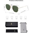 thumbnail image 5 of Gafas de sol polarizadas cuadradas para mujeres y hombres, lentes espejadas de polígono hexagonal pequeño SJ1072, 5 of 5