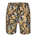 thumbnail image 4 of Kdxio Sunflowers Bee Pattern Mens Casual Shorts - Drawstring Summer Beach Sports Shorts for Men, 4 of 9