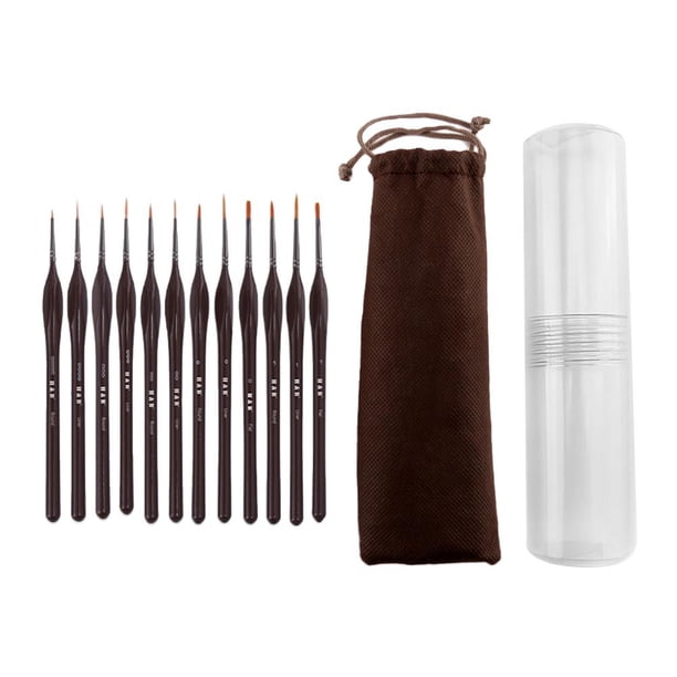 Juego De 12 Pinceles De Pintura En Miniatura, Pluma De Línea De Gancho De Nailon, Delineador De Arte Profesional, Dibujo Para Pintura De Acuarela Acrílica Speravity FN006004-00