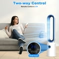 thumbnail image 3 of Advwin 38"Bladeless Tower Fan, Quiet Cooling Air Circulator with 60° Oscillation, 24 Speeds, White, 3 of 9