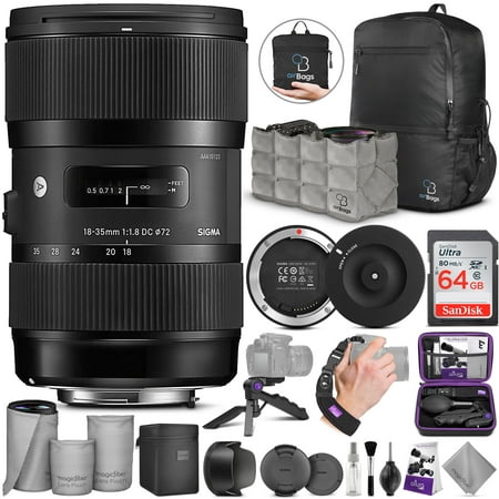 Sigma 18-35mm F1.8 Art DC HSM Lens for Nikon DSLR Cameras + Sigma USB Dock with Altura Photo Advanced Accessory and Travel