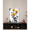 thumbnail image 5 of Flower Canvas Art Flower Picture Bathroom Wall Decor Fraemd Floral Painting Vintage Artwork for Living Room Office Home Decoration Gallery Wrapped Ready to Hang(Flower-3,12.00"x18.00"), 5 of 6