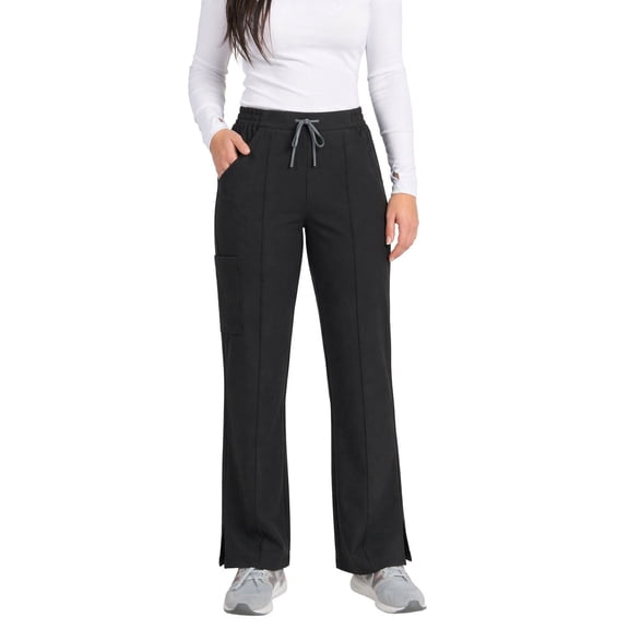 Medgear 6-Pocket Boot Cut Flat Front Scrub Pant with Pintuck Detail