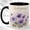 Black, variant on February Girl Coffee Mug, Violet Birth Month Flower Cup, Watercolor Floral Birthday Gift for Her, Botanical Design, Ceramic 11 Oz Mug