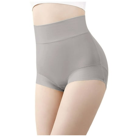 GHSOHS Womens Underwear Panties Women s Bikini Panties Thongs for Women Sexy High Waisted Hip Lift Tummy Panties Underpants Hipster Panty Shapewear Control Panties Boyshorts Briefs Grey Thongs Pe M