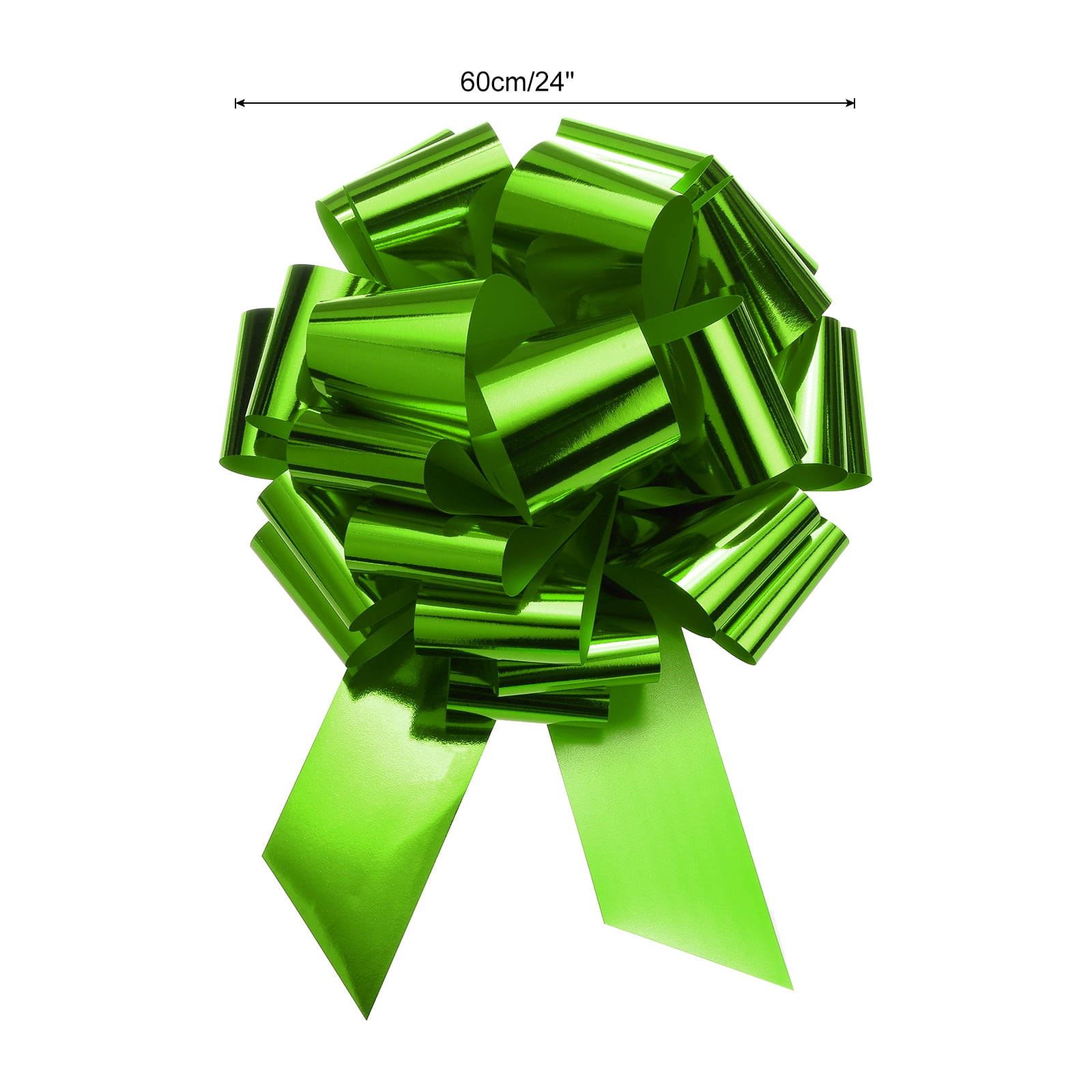 Uxcell 24" Extra Giant Large Pull Bow Christmas Metallic Car Gift Wrapping Bows for Wedding Gift, Lawn Green