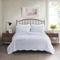 Better Homes & Gardens White Paisley Medallion Cotton Embroidered Quilt, Full/Queen