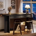 thumbnail image 4 of Tribesigns 63-Inch Console Table with 2 Drawers, Oval Curved Entryway Table with Storage for Living Room, Hallway (Black), 4 of 8