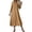 Khaki, variant on cocolona Womens Summer Long Dress Loose V Neck 3/4 Sleeve Sun Dress Fashion Solid Color Vacation Beach Dress