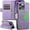 Purple, variant on ELEHOLD Case for iPhone 15 Pro Max, Magnetic Leather Wallet Case with Card Holder Kickstand Flip Folio Cover Case,Black
