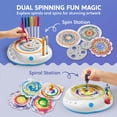 thumbnail image 2 of Kit de arte Klever Kits Spin Art para niños 2 en 1 Spin Spiro, 2 of 7