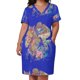 thumbnail image 3 of Vestido de noche de estilo coreano para mujer vestidos sueltos con bolsillos azul jinete Verano, 3 of 7
