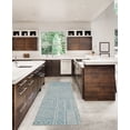 thumbnail image 3 of Linon Home Décor Washable Cayden Area Rug or Runner Collection, Ivory and Blue, 2' x 8', 3 of 8