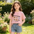 thumbnail image 3 of CYRBOKO Girls Outfit Sets, Cotton Elastic Waist Summer Short Sleeve T-shirts and Shorts Pink Size 2-3 T, 3 of 6