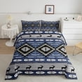 thumbnail image 2 of jejeloiu Vintage Aztec Rhombus Queen Comforter Set,Retro Geometric Triangle Bedding Sets,Wild Animal Bear Bedding Comforter Set For Adults,Ultra Soft Home Decor Reversible,3-Piece, 2 of 8