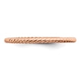 thumbnail image 4 of Sterling Silver Pink-Plated Twisted Ring, 4 of 8
