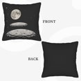thumbnail image 6 of Set of 2 18x18in Throw Pillow Covers - Celestial Moon & Star Design Perfect for Couch Bed or Car Adds a Cosmic to Your Decor, 6 of 8