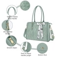 thumbnail image 2 of Bolsa MOSISO para portátil, piel sintética, 17 a 17,3 pulgadas, para mujer, color verde, 2 of 7