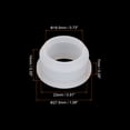 thumbnail image 2 of Uxcell 6Pcs Snap Rubber Grommet Hole Plug Mount Dia 23mm ID 18.5mm H 14mm Seal Anti-Scratch for Electrical Box, 2 of 6