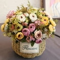 thumbnail image 2 of Cheers 1Pc Artificial Tea Rose Hydrangea Fake Garden Flower DIY Home Decor Photo Prop, 2 of 7