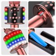 thumbnail image 4 of Micrófono inalámbrico para grabación de canciones con luces LED de colores Micrófonos BT de mano Mic Abanopi Dorado, 4 of 7