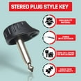 thumbnail image 6 of AlveyTech Stereo Plug Style Key with Round Knob Head for Pride Scooter - (KEYSCO1010 / S376PKEY / MBM-BKEY / 61230024) Replacement for Several Go-Go, Pride, Merits, Golden, & Drive Mobility Scooters, 6 of 7