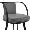 thumbnail image 4 of Pemberly Row 26" Faux Leather Swivel Counter Stool in Gray/Black, 4 of 7