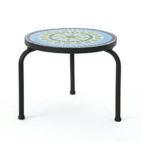 Deals on Noble House Martina Outdoor Ceramic Tile Side Table