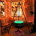 thumbnail image 4 of Halloween Outdoor Large Cauldron On Tripod Outdoor Decorations With Green Light Black Bowl Candy Bucket For Halloween Party Indoor Porch Outdoor Yard Party for Kids 4-8 Event Table And Chairs Set, 4 of 4