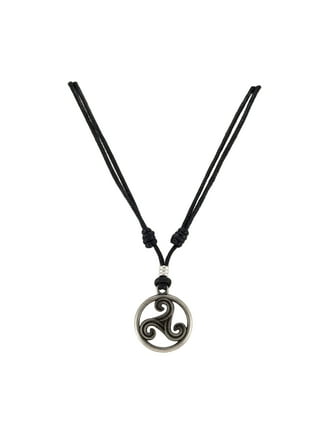 BlueRica Om Pendant on Adjustable Black Cord Necklace