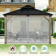 thumbnail image 5 of Aoodor Universal 10 x 10 ft. Gazebo Replacement Mosquito Netting Screen 4-Panel Sidewalls with Double Zipper for Patio Backyard Deck and Lawns (Only Netting), 5 of 9
