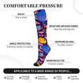 thumbnail image 3 of Lsque Cute Flat Hand Drawn Fishes Pattern Sport Compression Socks for Men & Women 15-20 mmHg Knee High Nurse Pregnant Running Medical and Travel Athletic, 3 of 6