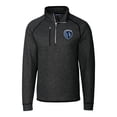 thumbnail image 2 of Men's-Cutter & Buck  Heather Black Sporting Kansas City Mainsail Sweater-Knit Half-Zip Raglan Jacket, 2 of 3