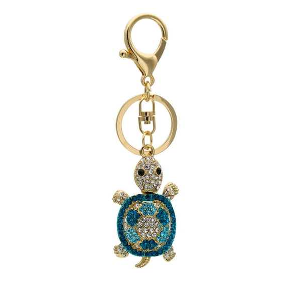 Fdelink a Keychain Keychain Turtle Diamond Turtle Keychain Key Ring Charm Diamond Keychain for Men and Women Blue
