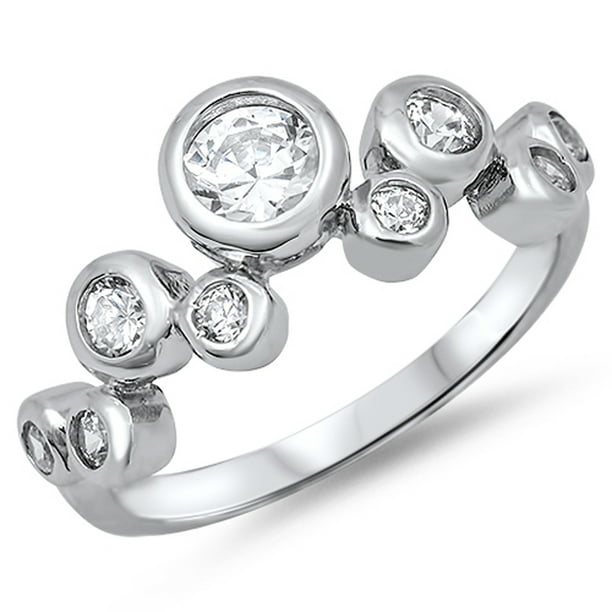 Prime Jewelry Collection - Sterling Silver Women's Flawless Colorless ...