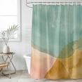 thumbnail image 2 of Small Stall Shower Curtain 36x72 Inch Narrow Half Size Summer Beach Bath Curtains Bathroom Decor, Ocean Teal Pink Yellow Graident Waterproof Fabric Shower Curtain Set with Hooks 36 Inch, 2 of 7