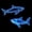 C Blue Black, variant on meiyoeat Cute Shark Bedding,Kawaii Ocean Animal Duvet Cover Full For Boys Kids,Navy Blue Reversible,3pcs(No Comforter)