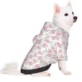 thumbnail image 2 of Fotbe Floral Sudadera con Estampado para Perros Pequeños – Suéter con Capucha para Mascotas, Tela Suave de Forro Polar con Bolsillo-XX-Large, 2 of 7