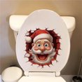 thumbnail image 4 of Puntoco Pegatina de baño de Papá Noel, decoración navideña, pegatina de pared de PVC extraíble para baño Liquidación de adornos de decoración interior y exterior en Navidad, 4 of 6
