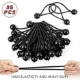 thumbnail image 4 of Fymlhomi 35Pcs Ball Bungee Cords,Elastic Bungee Cord Tarp Bungee Cords with Balls 4 inch Tarpaulin Ties Down Elastic Rope Tent Banners Gazebo Canopy Bungees Cords, 4 of 5