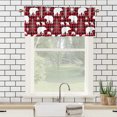 thumbnail image 3 of Cortinas opacas con diseño de oso de granja, color negro y rojo, con cuadros de búfalo, para cocina, baño, ventanas, 137 x 45 cm (1 unidad), 3 of 5