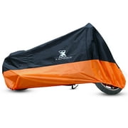 Moto Couverture De plein air Protecteur UV imperméable à la poussière de pluie XL Noir/Orange