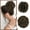 Chestnut Brown, variant on DOPI Claw Clip Messy Bun Hair Piece Wavy Curly Hair Bun Clip in Claw Chignon Ponytail Hairpieces Synthetic Tousled Updo Hair Extensions Scrunchie Hairpiece for Women, Gray and White Tips