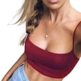 thumbnail image 5 of Women Summer Crop Top Solid Tank Top Correa de espagueti Backless Nightclub Party Vest Camisole Eccomum Rojo, 5 of 5