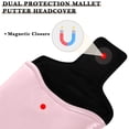 thumbnail image 3 of Haosy Soft Pink Golf Mallet Putter Cover Strong Magnetic Leather Golf Club Headcover Closure, 3 of 7