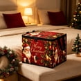 thumbnail image 5 of Christmas Foldable Storage Box, Holiday Ornament Clothes Storage Bin with Lid Handles, Large Capacity Decorative Christmas Organizer, Home Storage Gift, 5 of 6