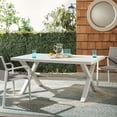 thumbnail image 2 of Safavieh Core Modern Aluminum Outdoor Dining Table, White, 2 of 10