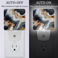 thumbnail image 2 of HemaKayy 2 Pack Plug-in LED Night Light with Light Sensor, Warm White, Dusk to Dawn Sensor Flat Nightlight for Bathroom, Hallway, Bedroom, Living Room - Unique Marble Texture, 2 of 7