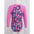thumbnail image 4 of MSemis Girls One Piece Swimwear Rash Guard Printed Sun Protection Swimsuit, 4 of 7